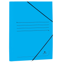 Mariola Carpeta de Carton Estucado con Solapas FOLIO Cierre de gomas - Azul