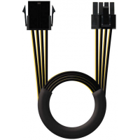 Cable de Alimentacion Alargador para Tarjeta Grafica PCI-E Molex 8pines Hembra a PCI-E Molex 6+2pines Macho 0.50m