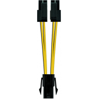 Cable de Alimentacion para Microprocesador 4pin Hembra a 4+4pines Macho 0.15m