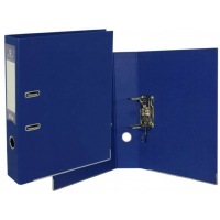 Archivador ECONOMICO PVC FOLIO, Lomo ANCHO Ollao, Tarjetero y Cantonera metalica. Azul