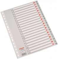 Indice Abecedario Plastico Caratula Indice A-Z Multitaladro FOLIO - Cartulina Indice Carton.Esselte 