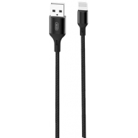 Cable USB-A Macho a Lightning - Carga + Alta velocidad - 2.4A - 2m. Negro