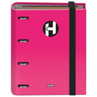 Dohe Serie Icon Carpeta de 4 Anillas A5 Recambio incluído 100H de 90gr. Fucsia