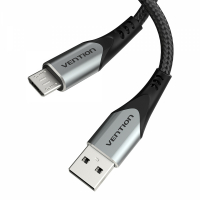 Vention Cable USB 2.0 Macho a MicroUSB Macho 60W 480Mbps - 1.5m - Gris
