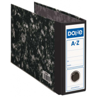 Archivador Jaspeado de Palanca Cuarto Apaisado con Ollao Cantoneras Metalicas Negro Jaspeado