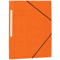 Mariola Carpeta de Carton Simil Prespan con Etiqueta en Lomo FOLIO Cierre de gomas - Naranja