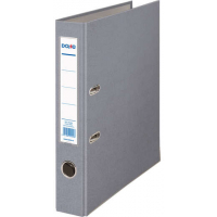 Archivador FOLIO, lomo Estrecho, con ollao, rado, tarjetero y compresor. Gris