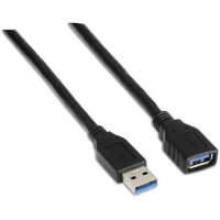 Aisens Cable Extension USB 3.0 - USB-A Macho a A Hembra - 1 metro - Negro