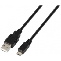 Aisens Cable USB 2.0 - USB-A Macho a MicroUSB Macho - 0.8m - Negro
