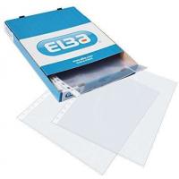Elba CAJA 100 Fundas Multitaladro PP 90 Micras FOLIO Acabado Piel Naranja