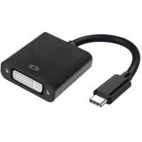 Aisens Conversor USB-C a DVI-I - USB-C/M-DVI 24+5/H - 15cm - Negro