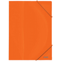 Carpeta A4 de plastico Premium, con gomas y solapas. DOHE. Naranja