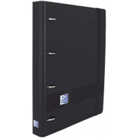 Oxford Europeanbinder Live & Go Carpeta de 4 Anillas A4+ con Recambio Cuadriculado 5x5mm