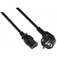Cable Alimentacion CPU - CEE7/M-C13/H - 3.0m - 100% Cobre Puro AWG18 - Negro