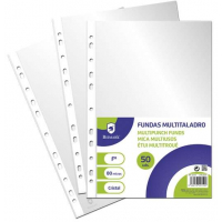 PACK 50 Fundas Multitaladro FOLIO 80 Micras Acabado en Cristal