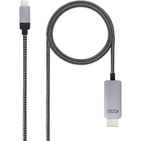 Nanocable Cable Conversor USB-C Macho a HDMI Macho 1.80m - Negro/Plata