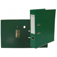 Archivador ECONOMICO de PVC FOLIO, Lomo ANCHO con Ollao, Tarjetero y Cantonera metalica. Verde