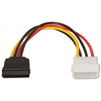 Cable SATA Alimentacion - Molex 4pin/M-SATA Hembra de 16cm - 100% Cobre