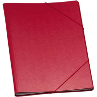 Carpeta clasificadora con 12 separadores, Tapas Extraduras forradas, Folio, ROJA