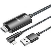 Adaptador de Cable Lightning A Hdmi - de 1.8m - Resolucion 2K(60Hz)/1080P - Datos y Audio - Alimentado USB