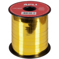 Apli Rollo de Cinta para Envolver Regalos de 7mm x 250m - Acabado Brillante - Oro