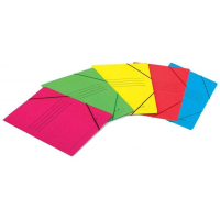 Mariola Carpeta de Carton Estucado con Solapas FOLIO Cierre de gomas. Colores Surtidos