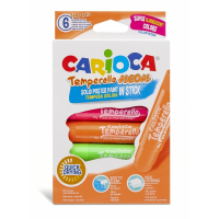 Carioca Temperello Neon Pack de 6 Temperas Solidas Varios