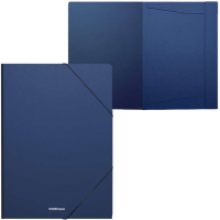 Carpeta plastico de gomas y solapas A4. Azul