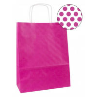 PACK 50 Bolsas Kraft 25 x 11 x 31 cm Fucsia. APLI 101838