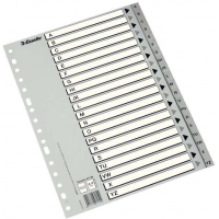 Indice Abecedario de Plastico con Caratula Indice FOLIO Tipo A-Z Multitaladro Cartulina Indice. Esselte 
