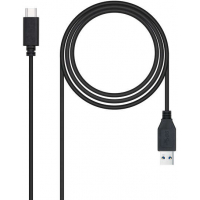Nanocable Cable USB 3.1 Gen2 10Gbps 3A USB-C Macho a USB-A Macho 2m - Negro