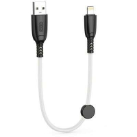 Cable NB247 Carga Rapida USB - Lightning - 6A - 25cm con Clip. Blanco