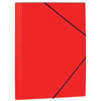 Carpeta de Plastico de gomas y solapas FOLIO. Rojo