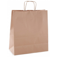 Paquete 50 Bolsas de papel Kraft ECONOMICAS 25x11x31 cm. APLI 101645 