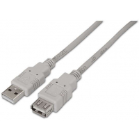 Aisens Cable Extension USB 2.0 - USB-A Macho a USB-A Hembra - 1.8m - Beige