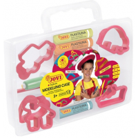 Jovi Modelling Case Pack de 10 Pastillas de Plastilina 15 Gr + 6 Moldes + 3 Modeladores