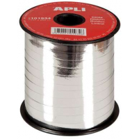 Apli Rollo de Cinta para Envolver Regalos de 7mm x 250m - Acabado Brillante - Plata