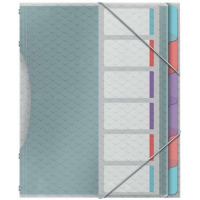 Esselte Colour'Breeze Clasificador A4 con 6 Pestañas, 3 Solapas en la Contraportada. Plastico