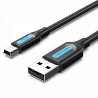 Vention Cable USB 2.0 Macho a MiniUSB Macho - 1m - Negro