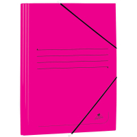 Mariola Carpeta de Carton Estucado con Solapas FOLIO Cierre de gomas - Fucsia