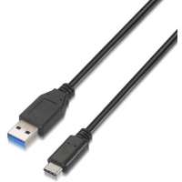 Aisens Cable USB 3.1 Gen2 10Gbps 3A - Tipo USB-C Macho a USB-A Macho - 1 metro - Negro