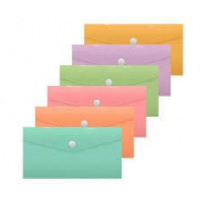 Bismark Sobre Portadocumentos Plastico 240x125mm con Broche. Colores Pastel