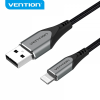 Cable USB-A a Lightning - 2.4A - 15W - 480Mbps - MFI - 1 metro - Gris