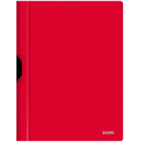 DOHE Dossier A4 con clip metalico plastico 350 micras. Rojo