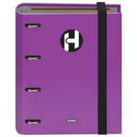 Dohe Serie Icon Carpeta de 4 Anillas A5 Recambio incluído 100H de 90gr. Morado