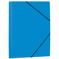 Carpeta de Plastico de gomas y solapas FOLIO. Azul