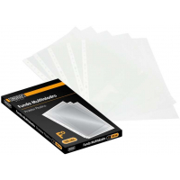 CAJA 100 Fundas Multitaladro FOLIO Transparentes 70 Micras. Ingraf 