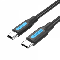 Vention Cable USB-C Macho a MiniUSB Macho - 1m - Negro