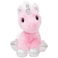 PELUCHE UNICORNIO ROSA 31CM