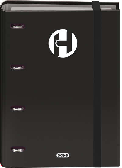 Dohe Serie Icon Carpeta de 4 Anillas A4 Recambio incluído 100H de 90gr. Negro